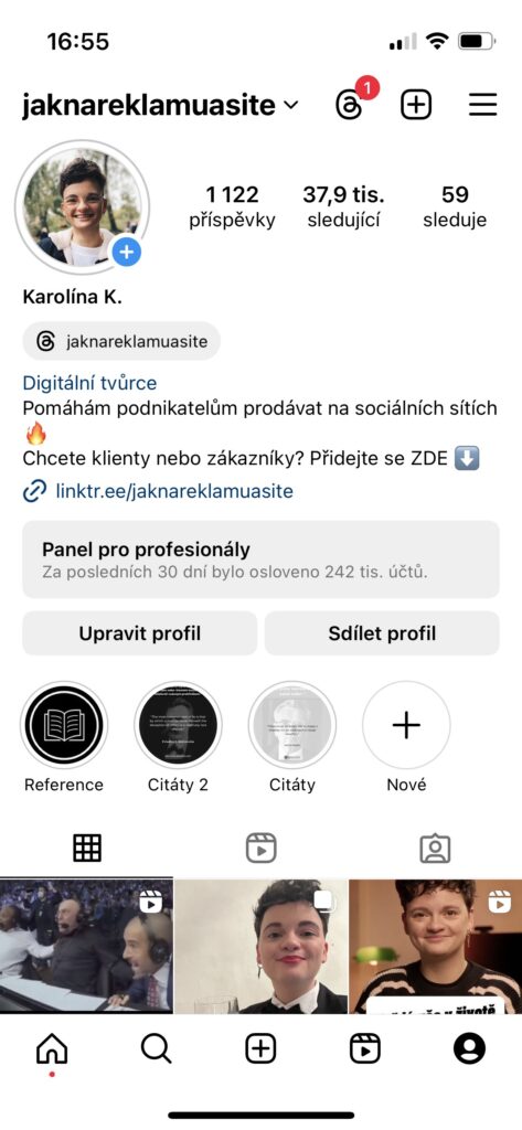 ig profil screen